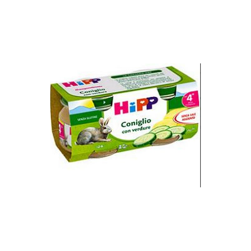 Hipp omogeneizzato coniglio con verdure 2 pezzi da 80 g