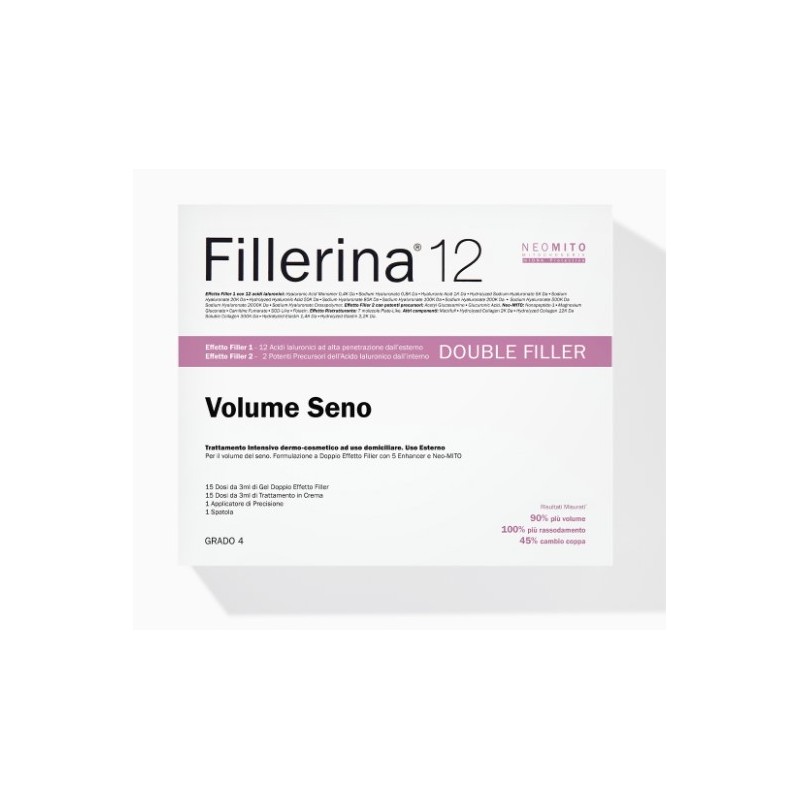 Fillerina volume seno 12 ha double filler neo mito trattamento intensivo grado 5 gel 50 ml + emulsione 50 ml