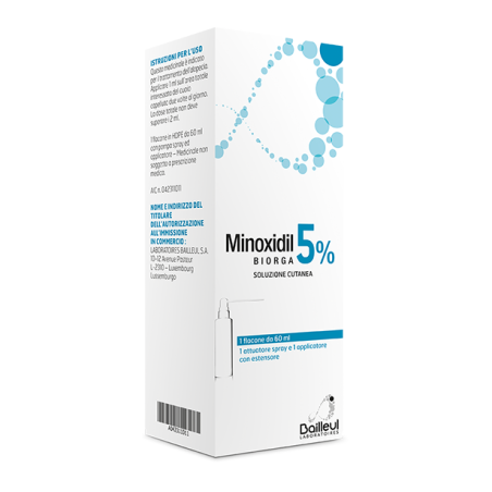 Minoxidil biorga (laboratoires bailleul) soluz cutanea 60 ml5%