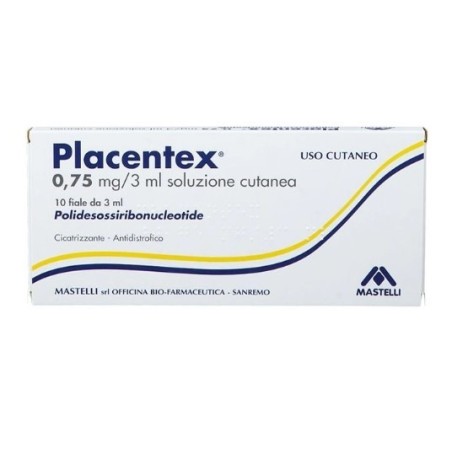 Placentex soluz cutanea 10 fiale 0,75 mg 3 ml