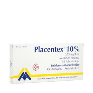 Placentex soluz cutanea 10 fiale 0,75 mg 3 ml