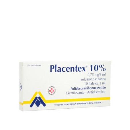 Placentex soluz cutanea 10 fiale 0,75 mg 3 ml