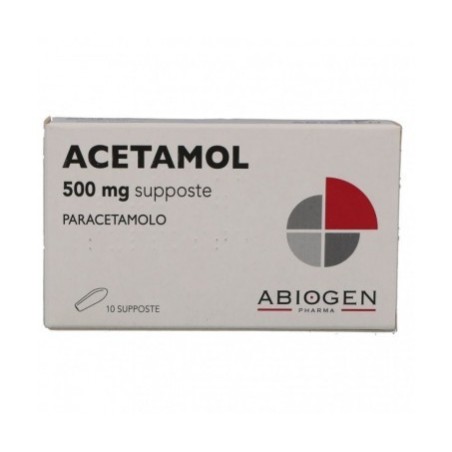 Acetamol 10 supp 500 mg
