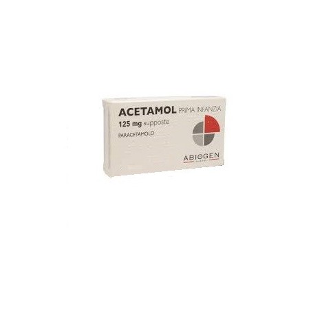 Acetamol prima infanzia 10 supp 125 mg