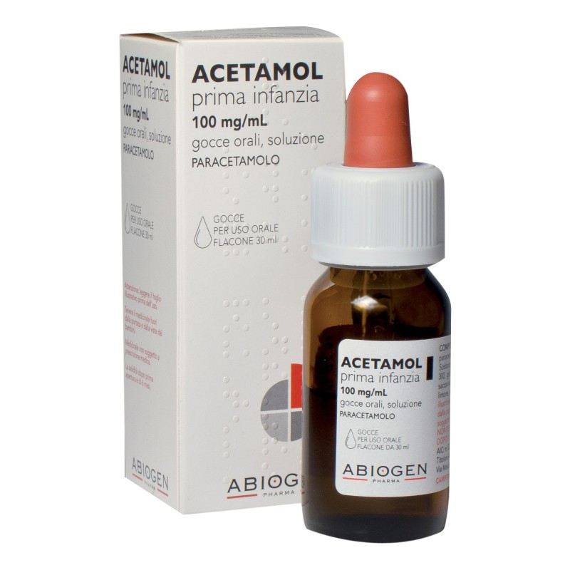 Acetamol prima infanzia orale gocce 30 ml 100 mg/ml