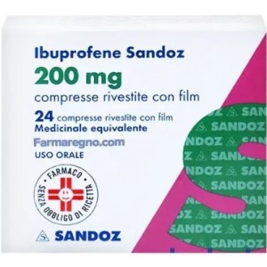 Ibuprofene (sandoz) 24 compresse riv 200 mg