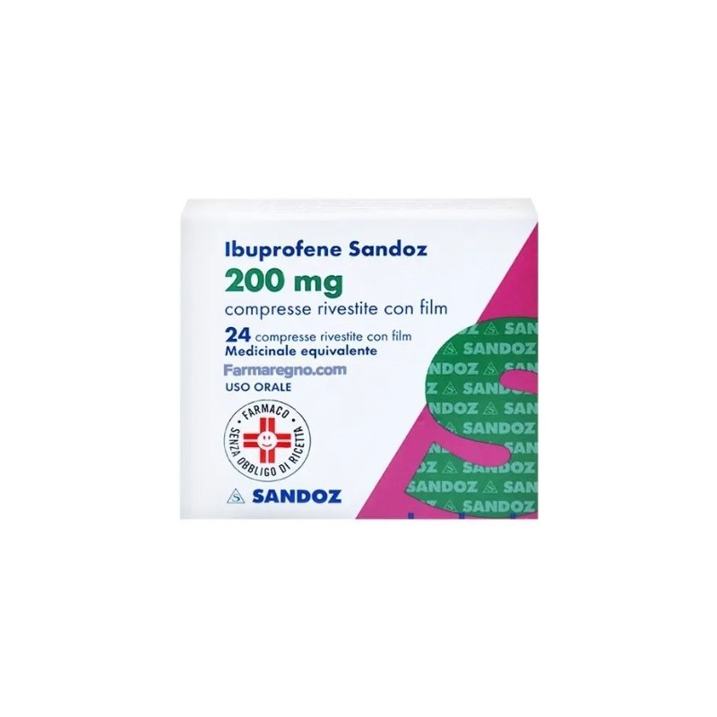 Ibuprofene (sandoz) 24 compresse riv 200 mg