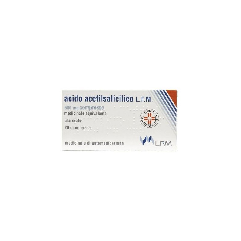 Acido acetilsalicilico (lfm) 20 compresse 500 mg