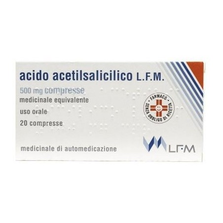 Acido acetilsalicilico (lfm) 20 compresse 500 mg