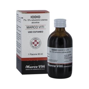 Iodio soluzione alcolica i (marco viti) soluz cutanea 50 ml7% + 5%