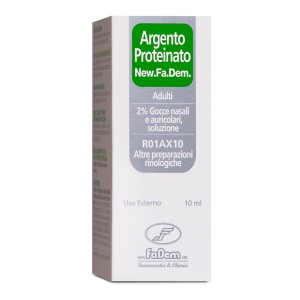 Argento proteinato (new.fa.dem.) ad gocce orl 10 ml 2%