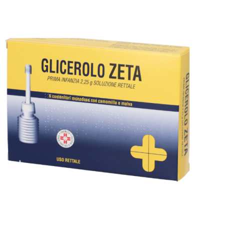 Glicerolo (zeta farmaceutici) prima infanzia 6 contenitori monodose 2,25 g soluz rett con camomilla e malva