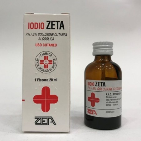 Iodio soluzione alcolica i (zeta farmaceutici) soluz cutanea20 ml 7% + 5%