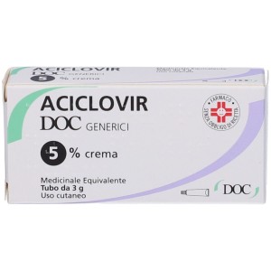 Aciclovir (doc generici) crema derm 3 g 5%
