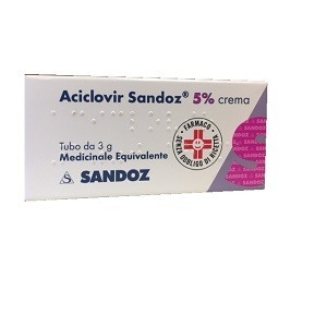 Aciclovir (sandoz) crema derm 3 g 5%