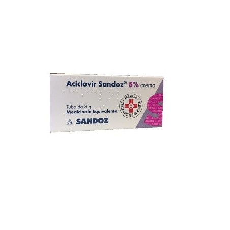 Aciclovir (sandoz) crema derm 3 g 5%
