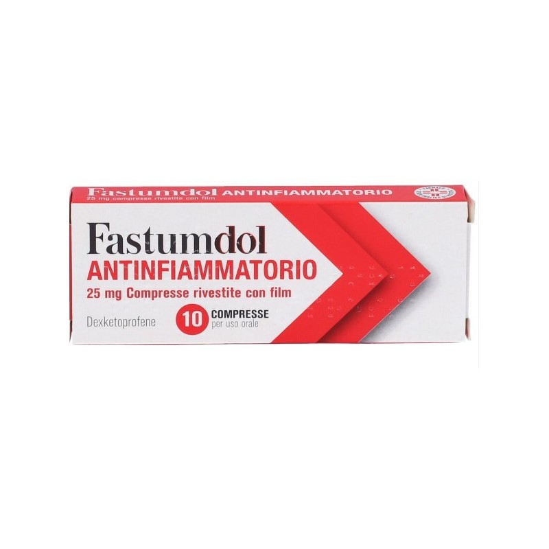 Fastumdol antinfiammatorio 10 compresse riv 25 mg Fastumdol antinfiammatorio 10 compresse riv 25 mg
