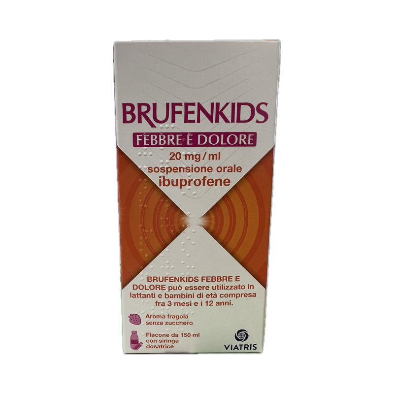 Brufenkids febbre e dolore orale sosp 150 ml 20 mg/ml Brufenkids febbre e dolore orale sosp 150 ml 20 mg/ml