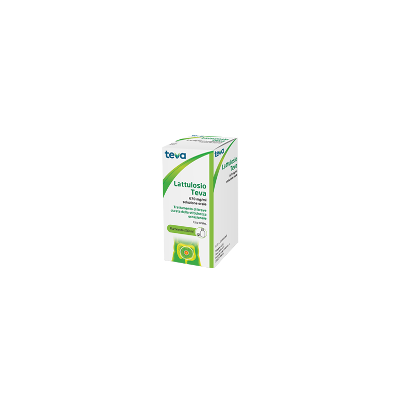 Lattulosio (teva) soluzione orale 200 ml 670 mg/ml flacone