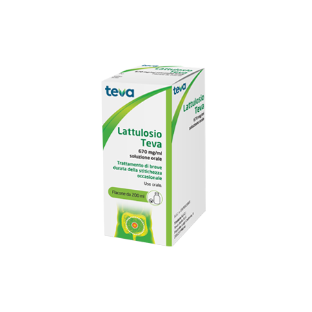 Lattulosio (teva) soluzione orale 200 ml 670 mg/ml flacone