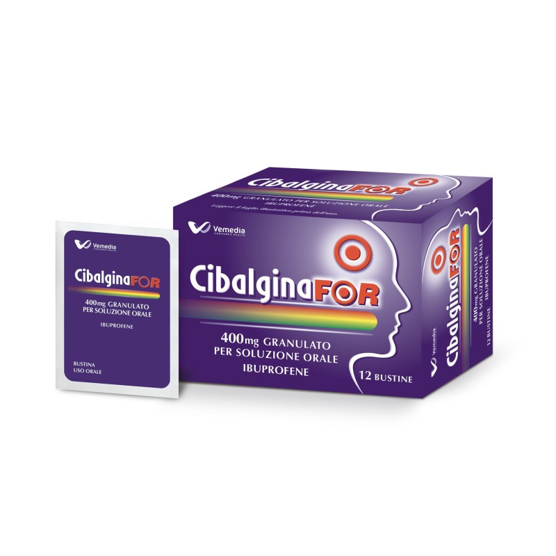 Cibalginafor orale 12 bustine grat 400 mg