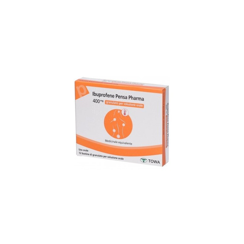 Ibuprofene (pensa pharma) 12 bustine 400 mg Ibuprofene (pensa pharma) 12 bustine 400 mg