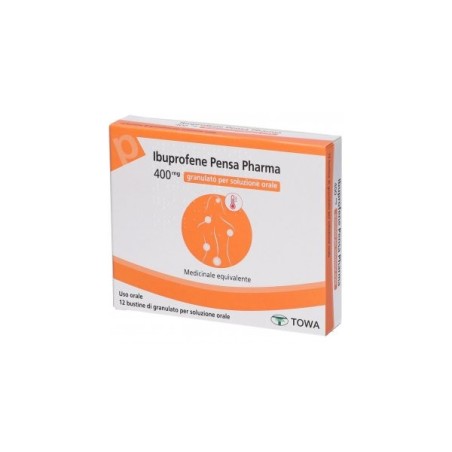 Ibuprofene (pensa pharma) 12 bustine 400 mg Ibuprofene (pensa pharma) 12 bustine 400 mg