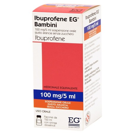 Ibuprofene (eg) orale sosp 150 ml 100 mg/5 ml gusto aranciasenza zucchero