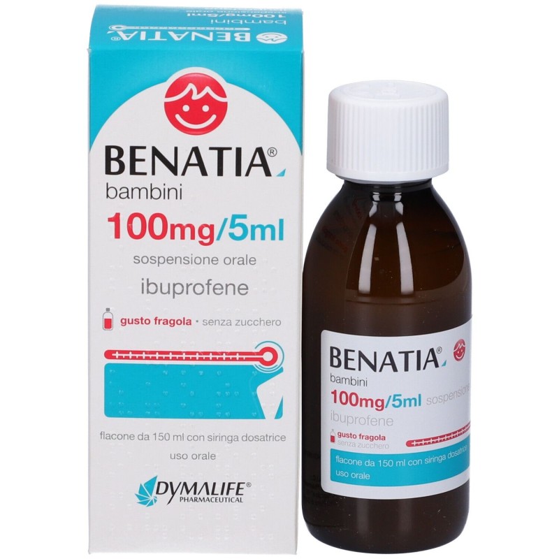Benatia bb orale sosp 150 ml 100 mg/5 ml gusto fragola senzazucchero