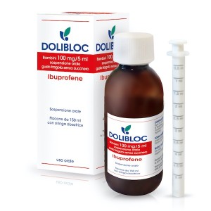 Dolibloc orale sosp 150 ml 100 mg/5 ml gusto fragola senza zucchero