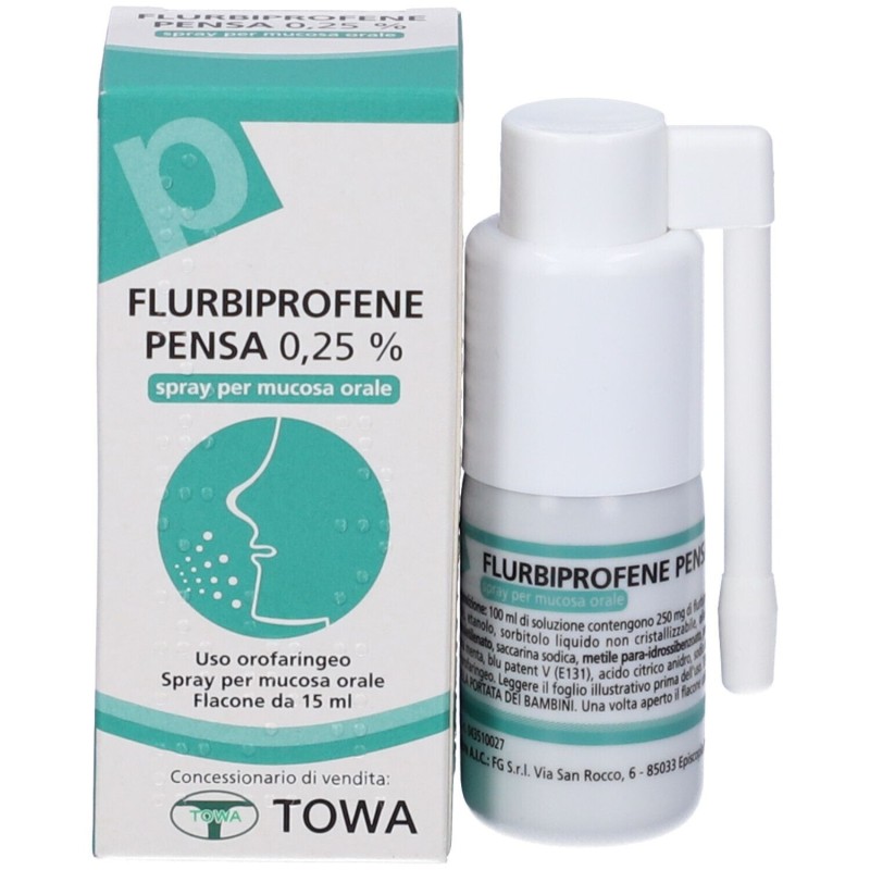 Flurbiprofene (pensa) spray mucosa orale 15 ml 0,25%