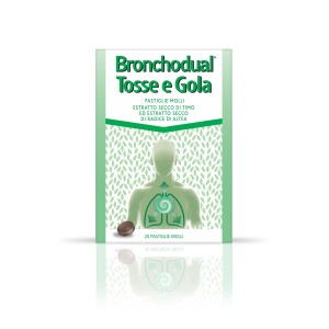 Bronchodual tosse e gola 20 pastiglie molli