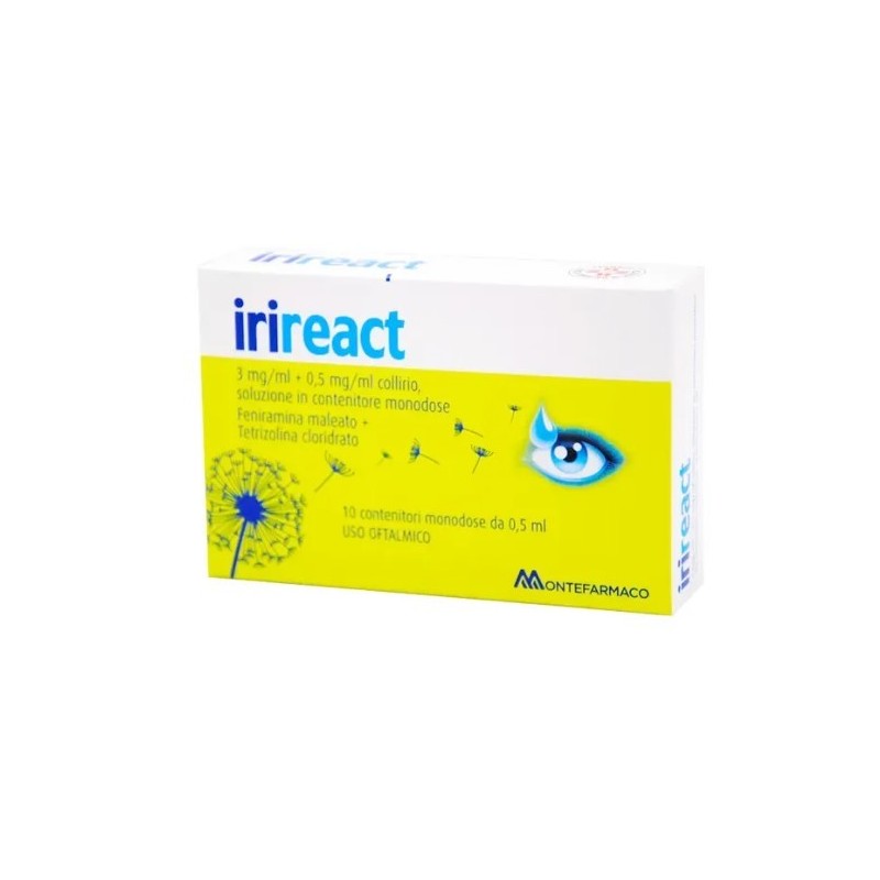 Irireact 10 monod collirio 0,50 ml 3 mg/ml + 0,5 mg/ml
