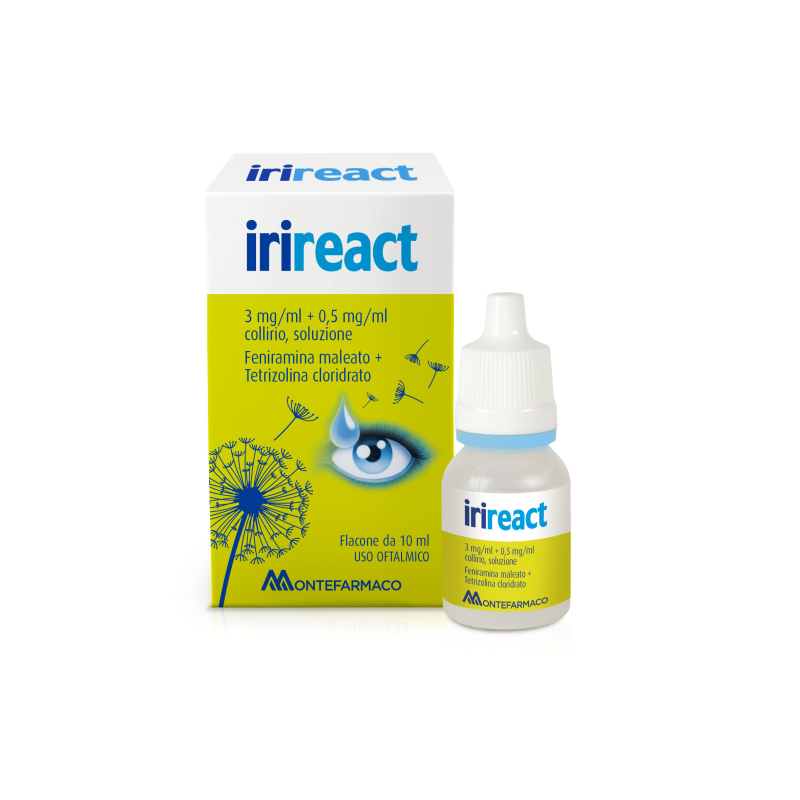 Irireact collirio 1 flacone 10 ml 3 mg/ml + 0,5 mg/ml