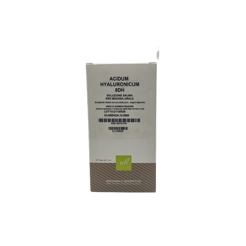 Acidum hyaluronicum 8 dh 20 fiale 2 ml soluzione fisiologicaper mucosa orale
