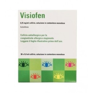 Visiofen collirio 30 flaconcini monod 0,4 ml 0,25 mg/ml
