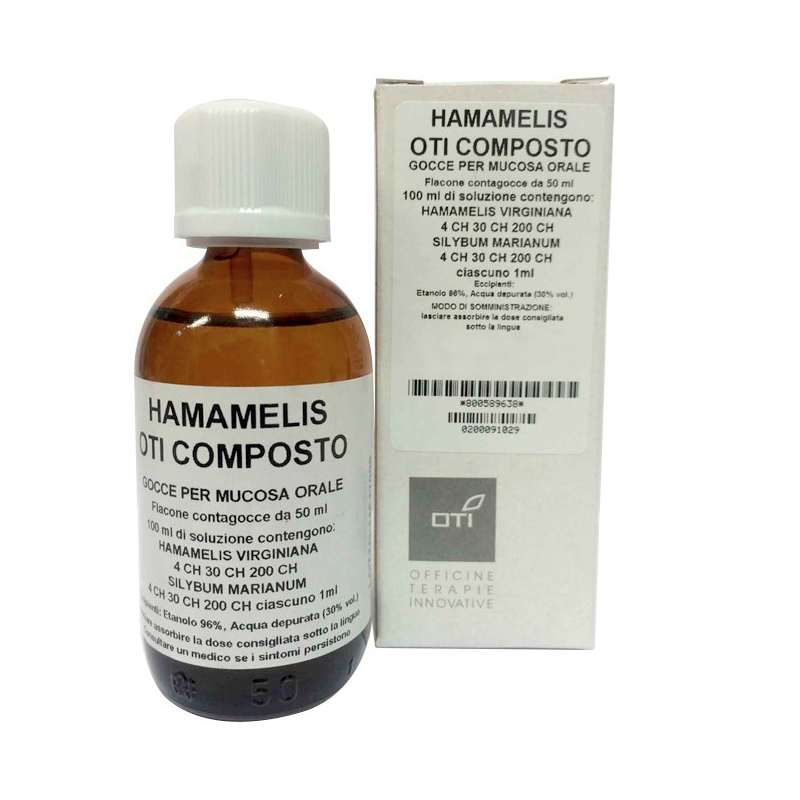Hamamelis oti composto orale gocce 50 ml in soluzione idroalcolica al 30% v/v