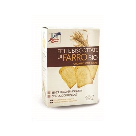 Fsc fette biscottate di farro bio senza zuccheri aggiunti con olio di girasole senza olio di palma 200 g Fsc fette biscottate di farro bio senza zuccheri aggiunti con olio di girasole senza olio di palma 200 g