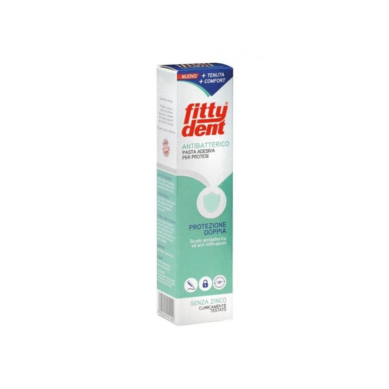 Fittydent antibatterico pasta adesiva dentiera nuova formula40 g