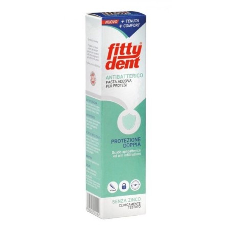 Fittydent antibatterico pasta adesiva dentiera nuova formula40 g