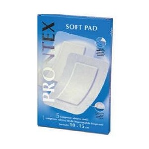 Garza compressa prontex soft pad autoadesiva 10x15cm 6 pezzi