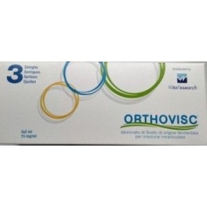 Siringa intra-articolare orthovisc 2 ml 15 mg/ml 3 pezzi