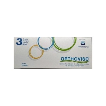 Siringa intra-articolare orthovisc 2 ml 15 mg/ml 3 pezzi
