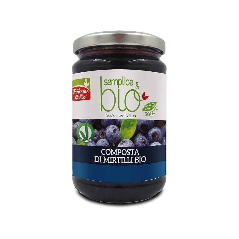 Composta di mirtilli bio con polpa di mela 320 g