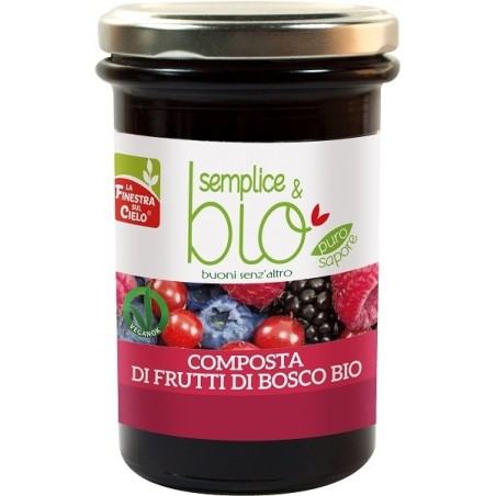 Composta di frutti di bosco con polpa di mela bio 320 g Composta di frutti di bosco con polpa di mela bio 320 g