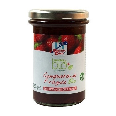 Composta di fragole con polpa di mela bio 320 g Composta di fragole con polpa di mela bio 320 g