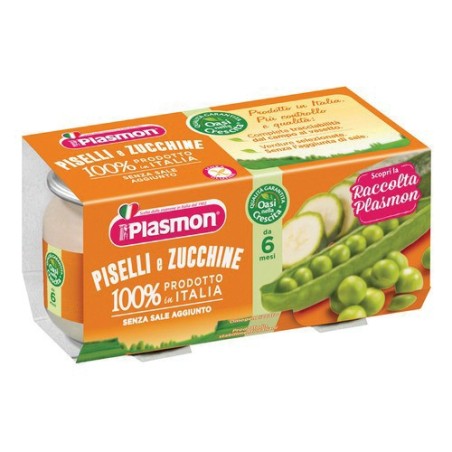 Plasmon omogeneizzato piselli zucchine 80 g x 2 pezzi Plasmon omogeneizzato piselli zucchine 80 g x 2 pezzi