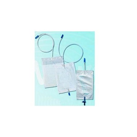 Sacca di drenaggio da letto per incontinenza con valvola dinon ritorno e rubinetto di scarico 2 lt tubo 130 cm 10 pezzi
