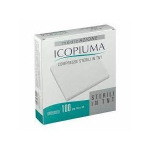 Garza compressa in tessuto non tessuto icopiuma adesiva 10x10 cm 16 pezzi