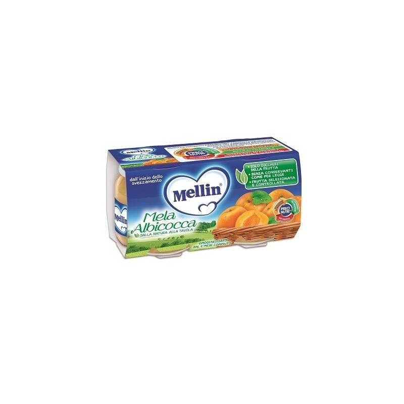 Mellin omogeneizzato mela/albicocca 100 g 2 pezzi